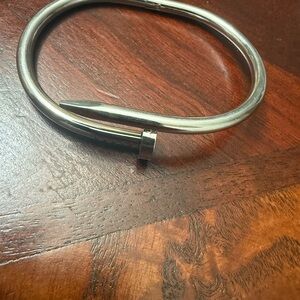 Brand new  Silver Nail Design  Bracelet size s/m